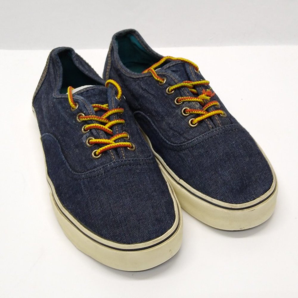 American Eagle US 11 Men's Denim Lace Up Low Top Casual Slip On Loafer Shoe